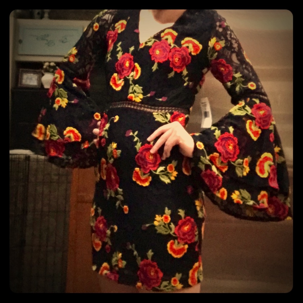 sold NWT floral embroidered Alexia Admor dress 8